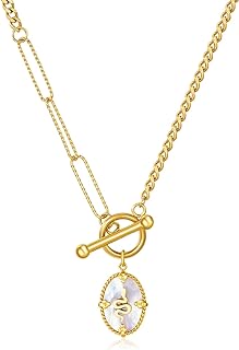 Dainty Gold Snake Necklace Women Trendy Pendant Necklaces Cute Jewelry Toggle Girls 14k Gifts, Collares para Mujer