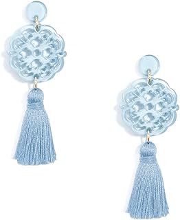 Push-Back White Clip-On ZENZII Acrylic Resin Tassel Earrings for Women - Trendy Geometric Drop Design