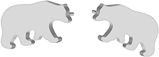 Stunning Alloy Polar Bear Stud Earrings with Push Back Finding for Women - Unique Statement Piece