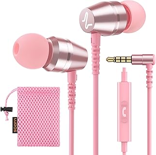 LUDOS OMNITONE In Ear Kopfhörer mit Kabel und Mikrofon, 3,5 mm Klinkenstecker, komfortable Ohrpassform für schmerzfreies Tragen, ideal für iPhone, iPad und Samsung Nutzer