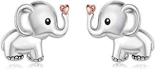 S925 Sterling Silver Animal Stud Earrings with Push Back Design for Girls and Teens - Llama, Elephant, and More - Unique Birthday or Graduation Gift for Animal Enthusiasts