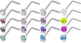 Goerhsjie Nose Studs Nose Rings Nose Ring Nose Piercings Nose Rings Studs Nose Rings for Women Nose Piercing Jewelry Nose Stud Surgical Steel Nose Ring Nose Piercing Nose Studs for Women Nose Jewelry