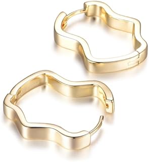 Canadian Gold-Plated 14K Hypoallergenic Hoop Earrings with Hinged Hoop Back Finding for Women in Sterling Silver