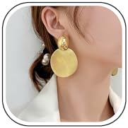 Statement Earrings for Women 14k Gold Plated Chunky Earrings Large Teardrop Earrings Geometric Drop Earrings for Girls Fashion Jewelry