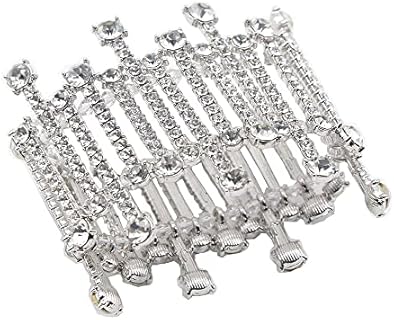 Luxry Rhinestone Cuff Bracelet Silver Stretch Women Girl Arm Cuff Prom Bridal Party Bracelet Jewelry Accessories