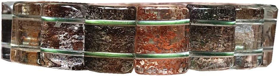 14x11mm Natural Ghost Phantom Quartz Bracelet For Women Lady Man Clear Crystal Rectangle Beads Gemstone Stretch Jewelry AAAAA