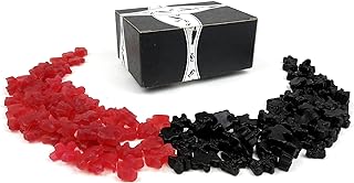 Cuckoo Luckoo Licorice Scottie Dogs 2-Flavor Variety: One 1 lb Bag Each of Black and Classic Red in a BlackTie Box (2 Items Total)