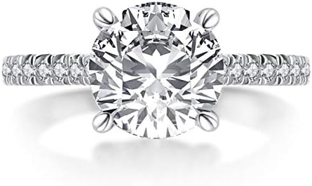 Silver 1.0 Ct Round Bridal Ring Petite Cz Accented Halo Ring Cathedral Engagement Anniversary Solitaire