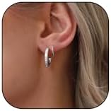 Double Twist Hoop Earrings for Single Piercing 14K Gold Spiral Hoop Earrings for Women Tiny Twist Earrings Jewelry Gifts