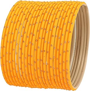 Box Chain Clasp Large Alloy Bangle Bracelets - Touchstone Colorful Collection - Indian Bollywood Inspired Design for Women - No Gemstone