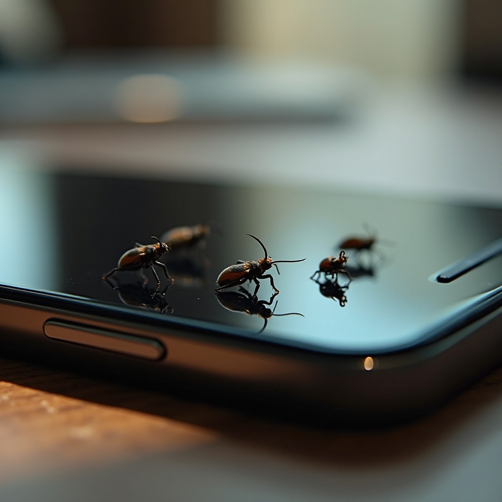 Solución eficaz para bichos en la pantalla móvil