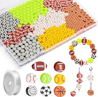 Auliand's Polymer Clay Christmas Bracelet with 480 Sports Ball Beads for DIY Crafts & Decorations