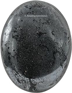 Amazing Gemstone Hematite Palm Stone for Natural Chakra Balancing and Reiki Healing, Lightweight Design with High-quality Gemstone Material