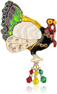 Turkey Jewelry, Thanksgiving Turkey Enamel Brooch Pins, Christmas Brooches for Women Girls, Xmas Holiday Jewelry