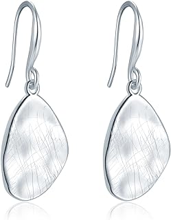 LILIE&WHITE Gold Worn Hammered Dangle Earrings for Women Drop Earrings Hypoallergenic Earrings Fashion Earrings Gift Earrings Boho Earrings