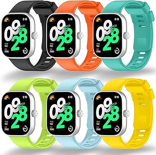 ASDONAL 6 Pièces de Bracelet en TPU Réglable pour Xiaomi Mi Band 8 Pro et Redmi Watch 5/4, Confortable et Respirant, Idéal pour Sport et Sommeil