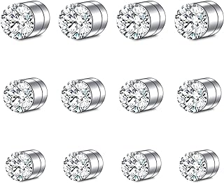 MODRSA Fake Nose Stud Fake Noes Ring Stud Magnetic Nose Ring Magnet Nose Stud Fake Nose Piercing Small Tiny Fake Stud Nose Ring Small Magnetic Earrings Women