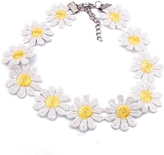 Sweet Sunflower Pearl Leaf Pendant Necklace Resin Daisy Flower Clavicular Chain Fashion Jewelry for Women