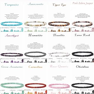 No-Clasp 4mm Obsidian Healing Stone Bead Bracelet on Bead Chain, Unisex Stretch Design for Men and Women