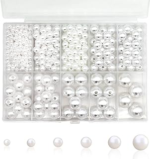 Homemade Craft Clasp Crochet Bead Bracelet in High-Grade Acrylic Chain with Round Faux Pearl Beads for Jewelry Designing by Dolleme