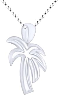 AFFY Palm Tree Pendant Necklace in 14k Solid Gold