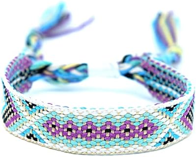 Embroidered Braided Friendship Wrap Bracelets, Adjustable Friendship Couples Bracelets For Women Girls Valentine's Day Gift