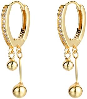 SLUYNZ 925 Sterling Silver Ball Hoop Earrings for Women Teen Girls Bead Ball Hoop Huggie Earrings Drop