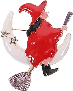 Quirky Rhinestone Hot Air Balloon Brooch with Pin Clasp, Spider-In-Resin Alloy Halloween Party Accessory