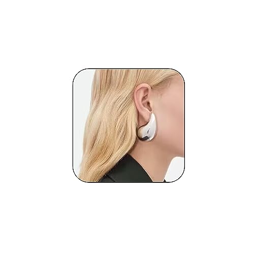 LOUMILEO Extra Large Drop Earring Dupes Hypoallergenic Chunky Gold Hoop Earrings Lightweight Waterdrop Teardrop Earrings Trendy Gold Waterdrop Earrings for Women Girls