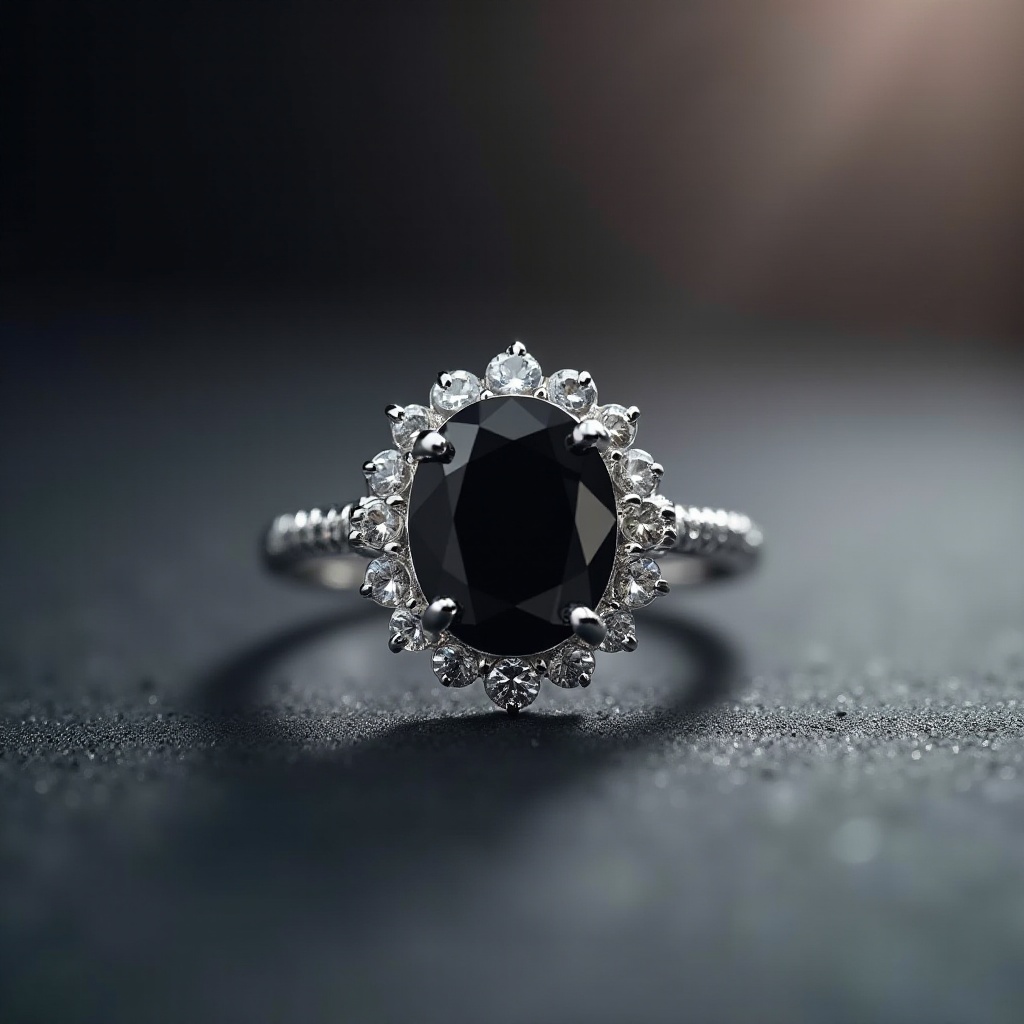 Faszination Band Ring mit schwarzem Diamant 2024