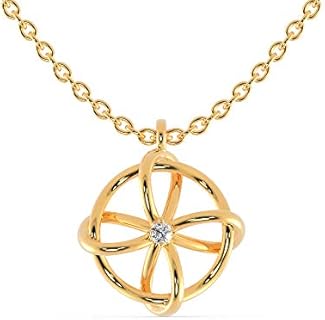 Lobster Clasped Diamond Locket Necklace with a Box Chain, Perfect Anniversary Gift for Her, Round Design 14K and 18K Gold Variation