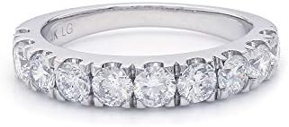 Luxe Ethical Love 14k White Gold Lab-Grown Diamond Wedding Ring for Couples with Brilliant Shine Design