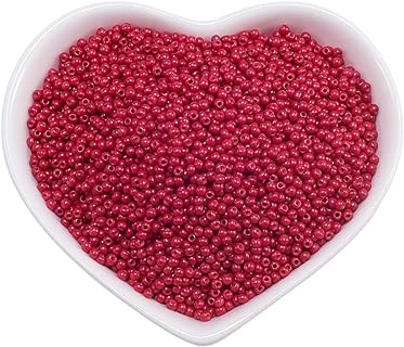 Ruby Glass Bead Necklace Clasp in Round Design by FINGERINSPIRE for DIY Jewelry Craft