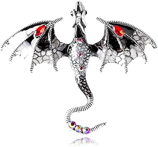 Pin Clasp Rhinestone Dragon Brooch, Enchanting Pterosaur Design Jewelry for Women and Men, Ideal for Suits and Coats