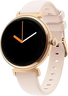 MONOMAM minimo スマートウォッチ レディース用 iPhone & Android対応、1.28インチAMOLEDディスプレイ搭載の丸型小型で通話通知機能付き