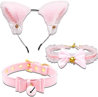 LaVenty Lolita Lace Gothic Choker - Punk PU Leather Necklace, Vintage Gothic Accessories with Plastic Gem - Edgy Punk Heart Necklace Set from China