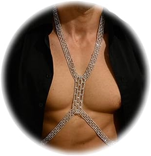 Full Rhinestone Harness Bra Body Chain for Men Sexy Bikini Crystal Bra Body Chain Lingerie Body Chain Rhinestone Festival Rave Waist Chain Body Accessories Jewelry for Women