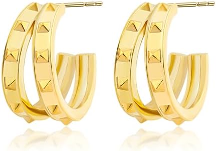 Gold Hoop Earrings for Women Hypoallergenic Simple Cute Jewelry Gifts for Women Girls