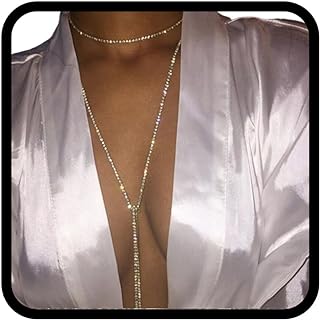 Chic Alloy Rhinestone Bead Necklace with Lobster Clasp, Ideal for Women and Girls - Box Chain Design