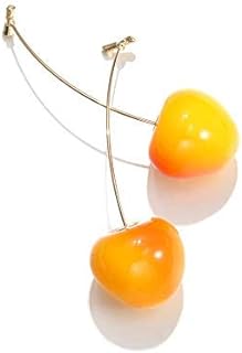 KaFu 3D Red Cherry Dangle Earrings Cherry Earring Fruit Drop Dangle Earrings Charm Sweet Cute Jewelry Gift Earrings for Women Girls