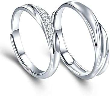 Mens Womens Endless love Silver rings Adjustable Ring Swarovski Cubic Zirconia Wedding Ring Promise Ring Couples Ring