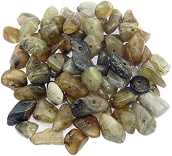 Julie Wang Labradorite Crystal Chip Bead Necklace Kit in Natural Stone - For DIY Jewelry Creations and Craft Making