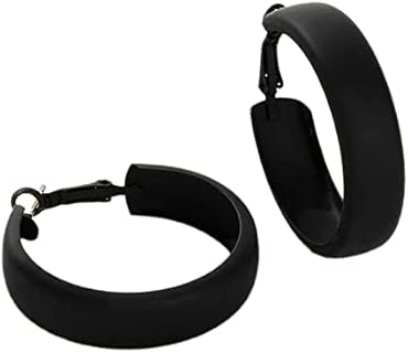 Large Red Matte Round Hoop Earrings Wide Faux Leather Multicolor Pierced for Women Girls Classic Lightweight Wedding Holiday Jewelry