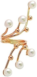 MIFYNN Vintage Pearl Rings for Women Baroque Pearl Ring Big Branch Pearl Statement Ring Adjustable Open Ring Wedding Jewelry Gift