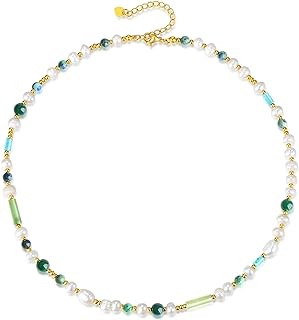 Elegant Gold C-Link Chain Necklace with Baroque Pearl for Women - Brass Lobster Clasp Beaded Necklace for Classy Girls - Perfect Birthday Jewelry Gift