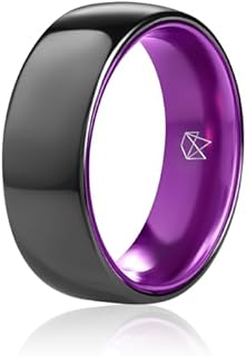 EMBR Men's Ceramic Fidget Wedding Ring with Comfortable Inner Band, Available in 4mm, 6mm, 8mm Width Sizes, Ideal Promise & Engagement Band for Husbands, Modern Design