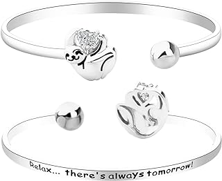 Soothing Sloth Copper Charm Bracelet with Box Chain - Perfect Relaxation Reminder Gift for Women