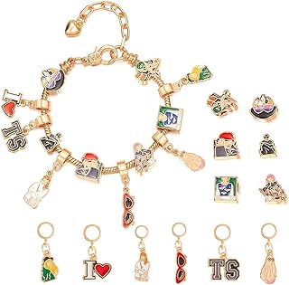 INERRWIX 1989 Charm Bracelet for Music Singer Fans 12pcs Charms Bracelet Friendship Bracelets Gifts for Women