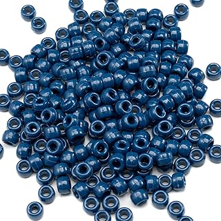 Vibrant Violet Blue6 Acrylic Pony Bead Necklace Kit in XL Size by Gxueshan - Perfect for DIY Jewelry and Hair Braiding Artistry