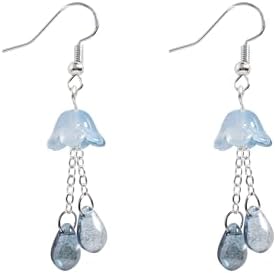 Cute Jellyfish Earrings, Czech Glass Beads Dangle Earrings, Mermaid Teardrop Earrings Jewelry Gifts For Women Teen Girls